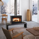 Salamandra a Lenha Habit 80 DC + T S/ Kit de Ventilação - Rocal